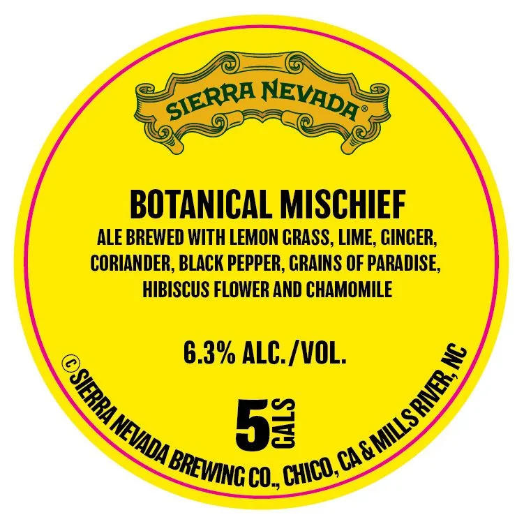 Botanical Mischief — full label as filed with TTB