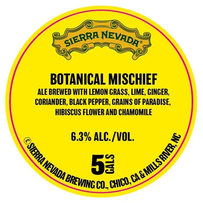 Botanical Mischief label