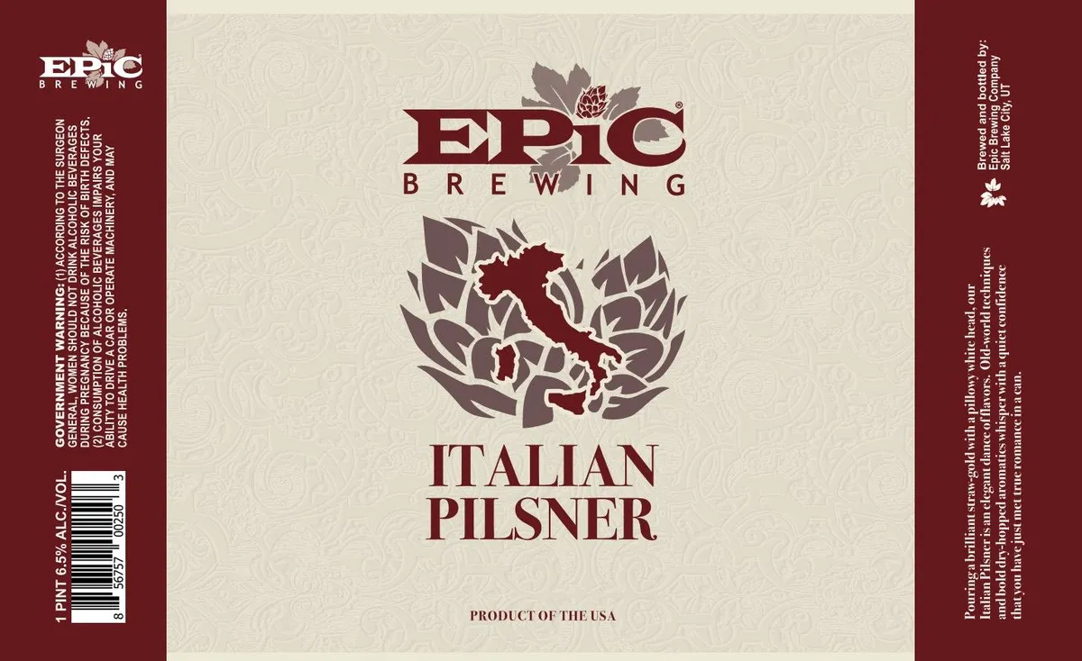 Italian Pilsner — full label as filed with TTB