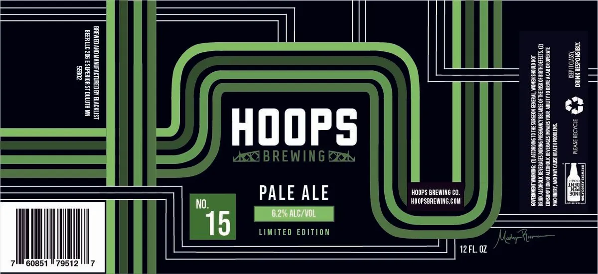 No. 15 Pale Ale — full label as filed with TTB