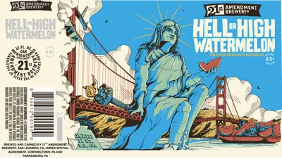 Hell or High Watermelon label