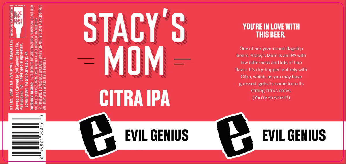 Stacy's Mom — full label as filed with TTB