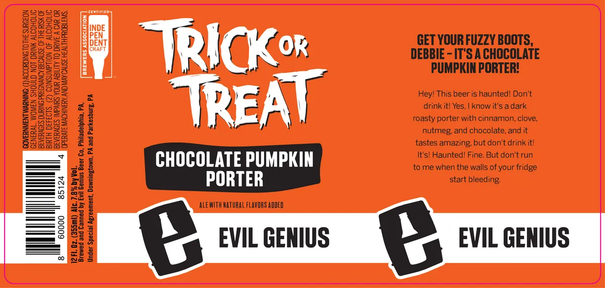Trick or Treat — full label as filed with TTB