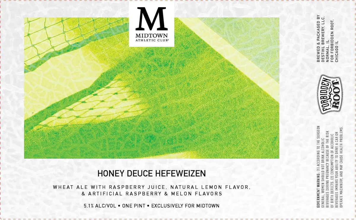Honey Deuce Hefeweizen — full label as filed with TTB