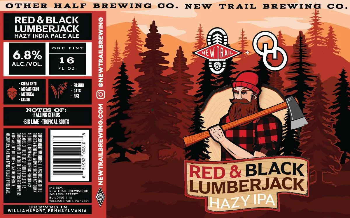 Red & Black Lumberjack — full label as filed with TTB