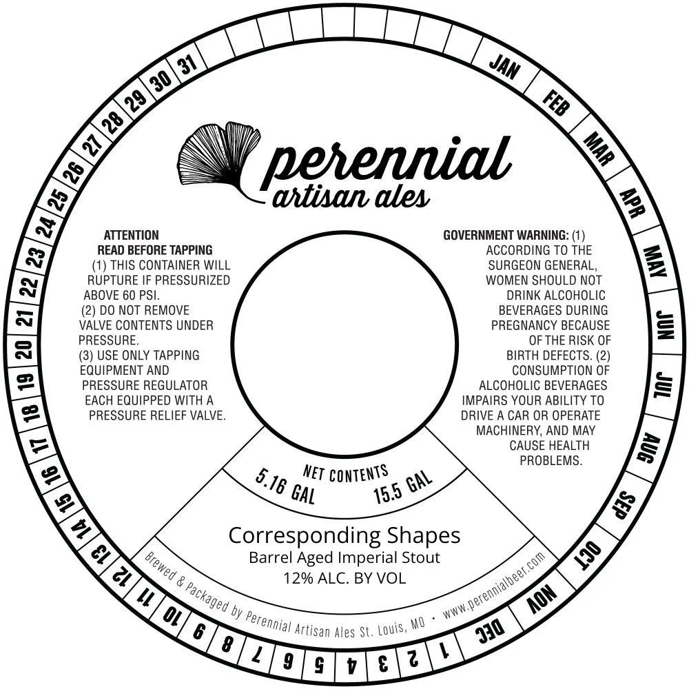 Corresponding Shapes — full label as filed with TTB