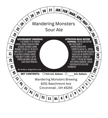 Wandering Monsters Sour Ale label