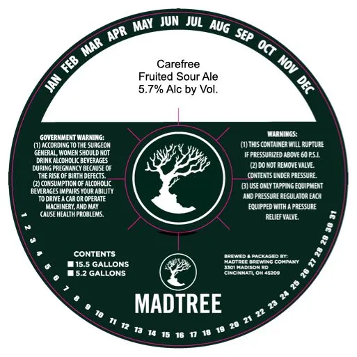Carefree — full label as filed with TTB