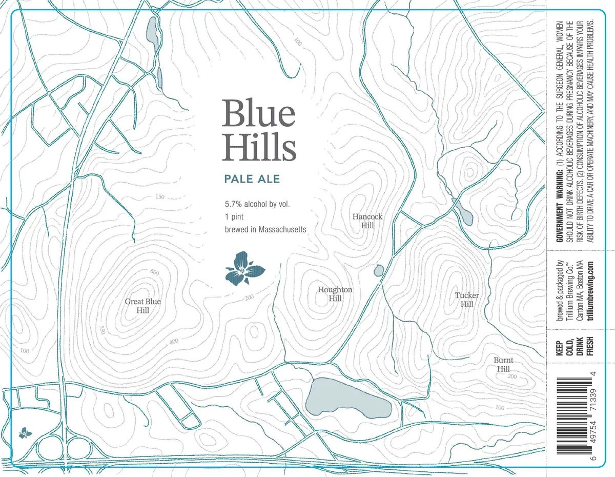 Blue Hills Pale Ale label art — BLUE HILLS
