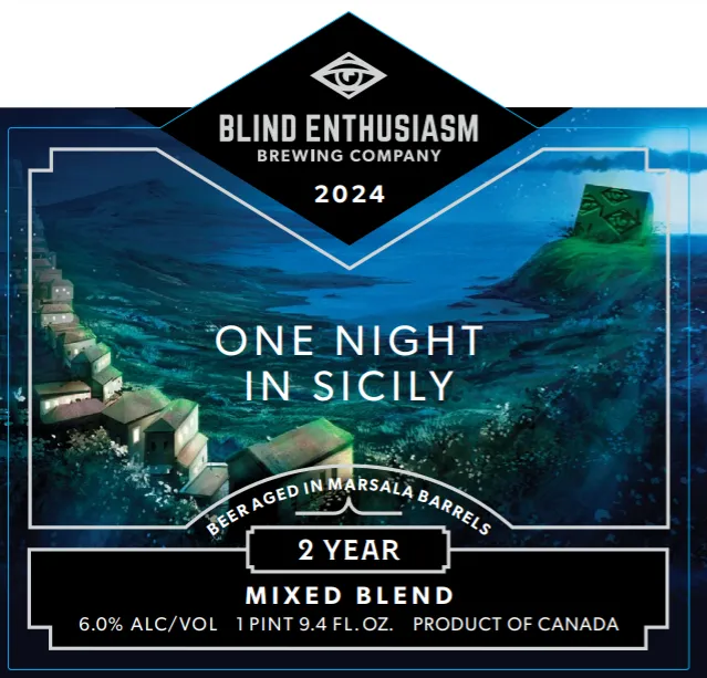 One Night In Sicily — full label as filed with TTB