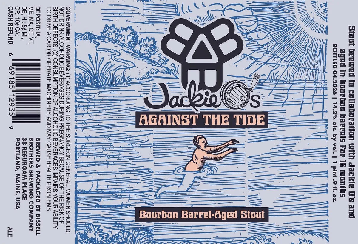 Against the Tide label art — JACKIE O'S AGAINST THE TIDE