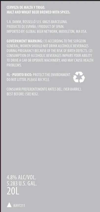 Inedit — full label as filed with TTB
