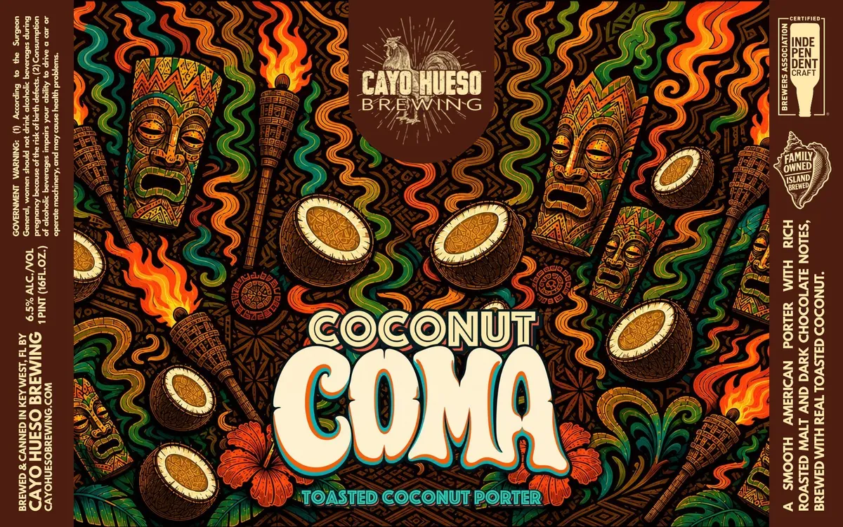 Coconut Coma label art — COCONUT COMA