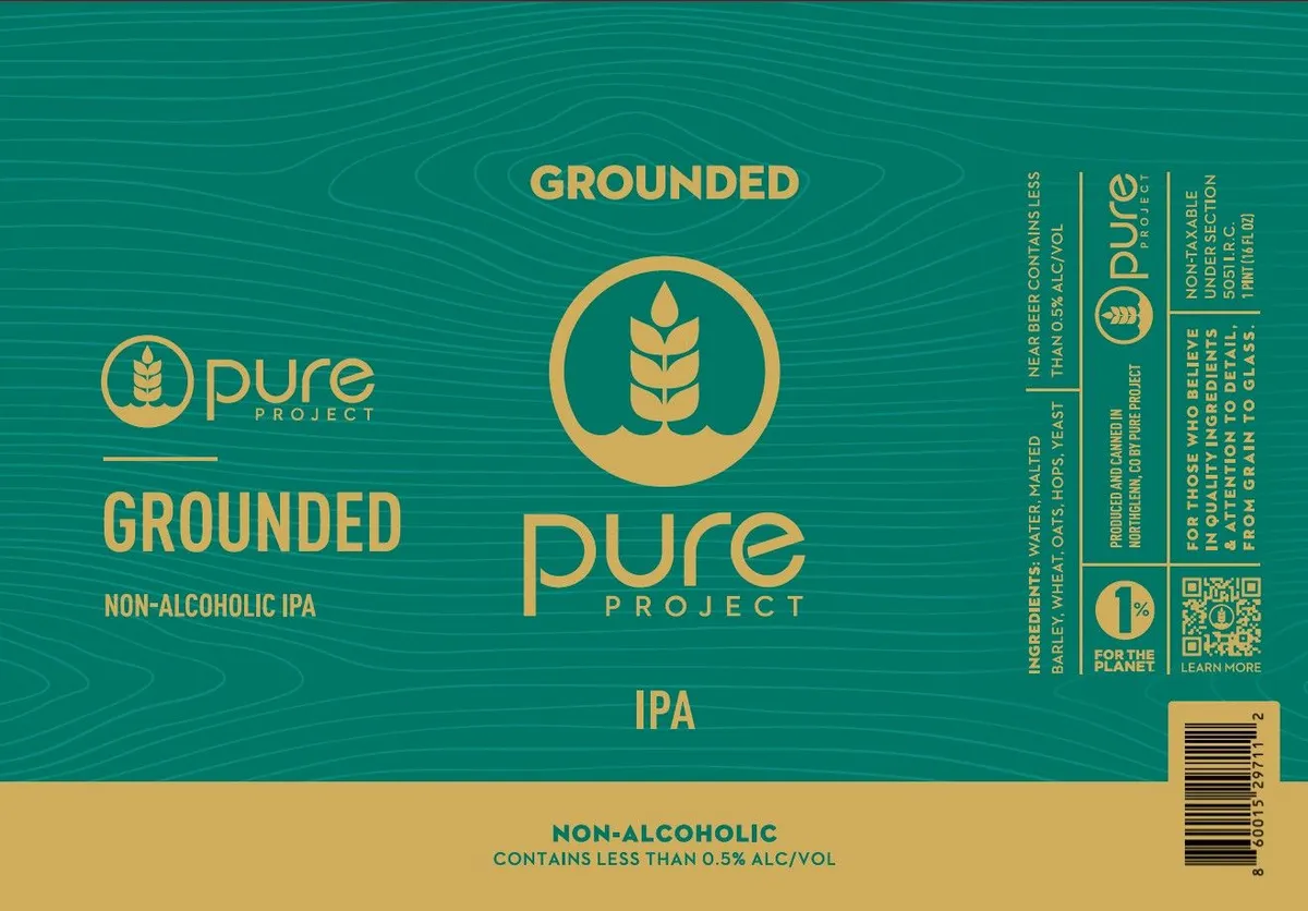 Grounded Non-Alcoholic IPA — full label as filed with TTB