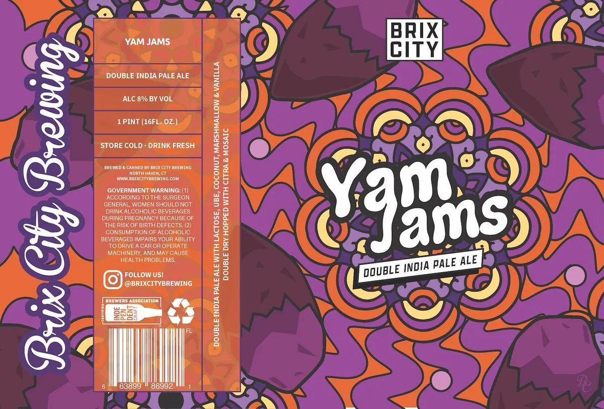 Yam Jams label art — BRIX CITY BREWING