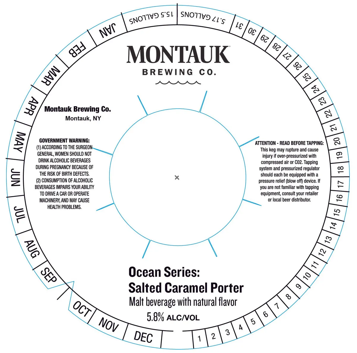 Ocean Series: Salted Caramel Porter — full label as filed with TTB