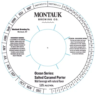 Ocean Series: Salted Caramel Porter label
