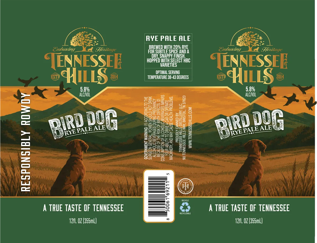 Bird Dog Rye Pale Ale — full label as filed with TTB