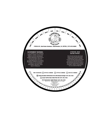 Fluid Paradise Hefeweizen Ale with Blood Orange label