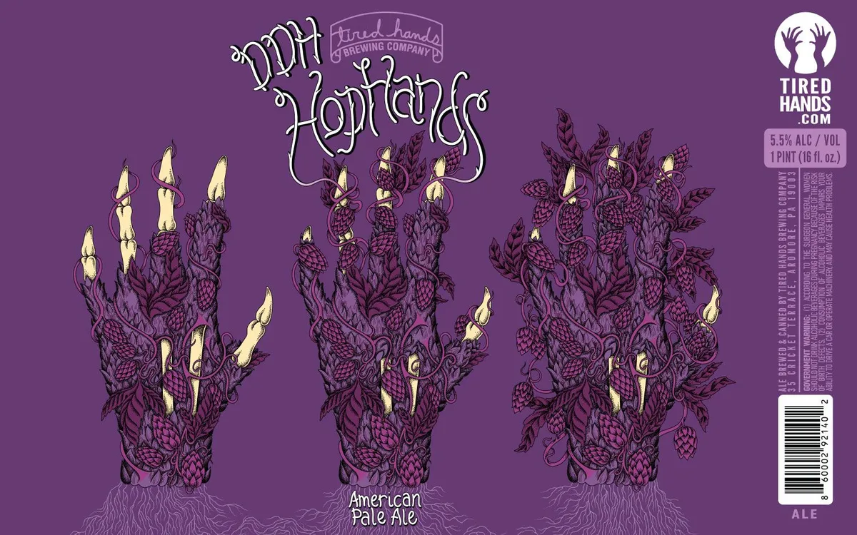 DDH Hophands — full label as filed with TTB