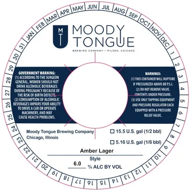 Amber Lager label
