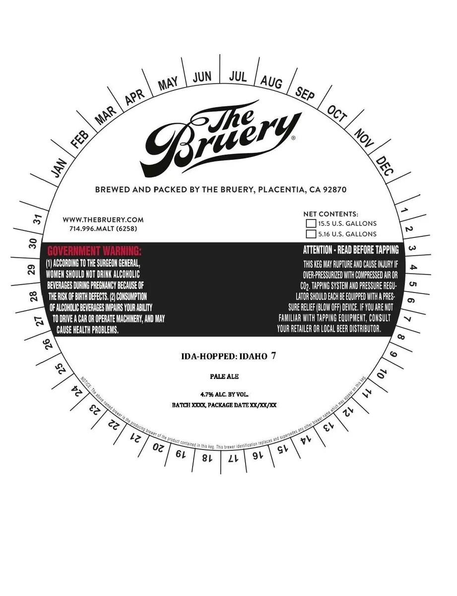 IDA-HOPPED: IDAHO 7 — full label as filed with TTB