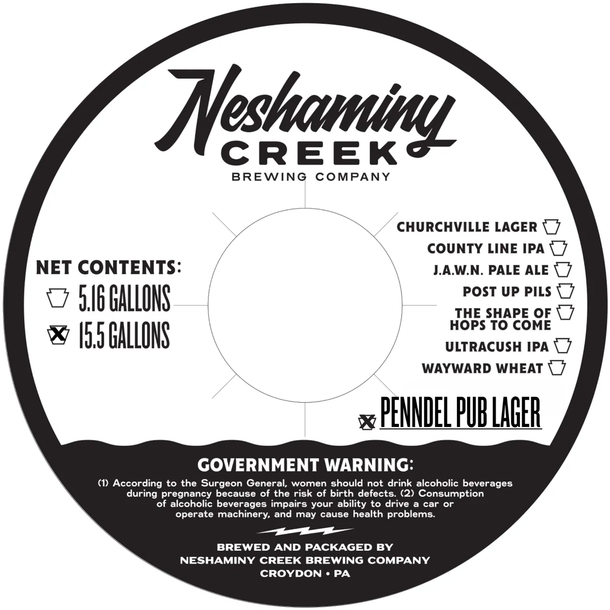 Penndel Pub Lager — full label as filed with TTB
