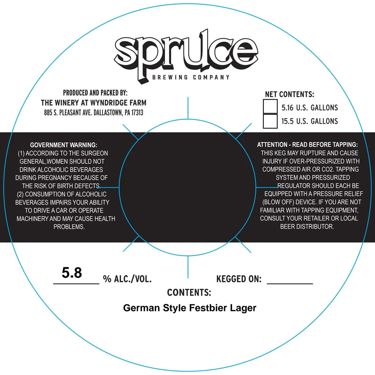 German Style Festbier Lager — full label as filed with TTB