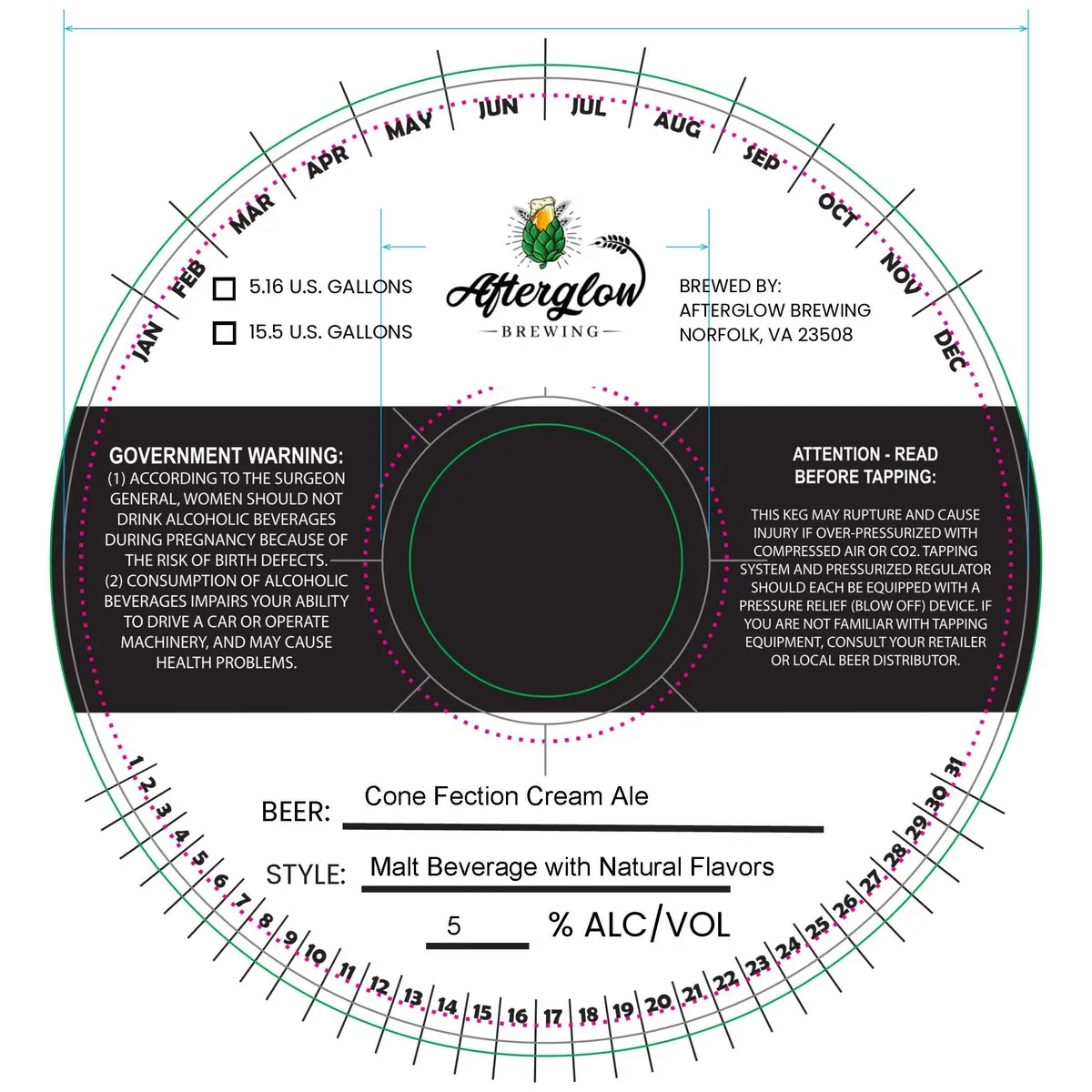 Cone Fection Cream Ale — full label as filed with TTB