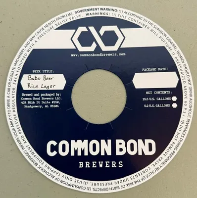 Babo Beer Rice Lager label