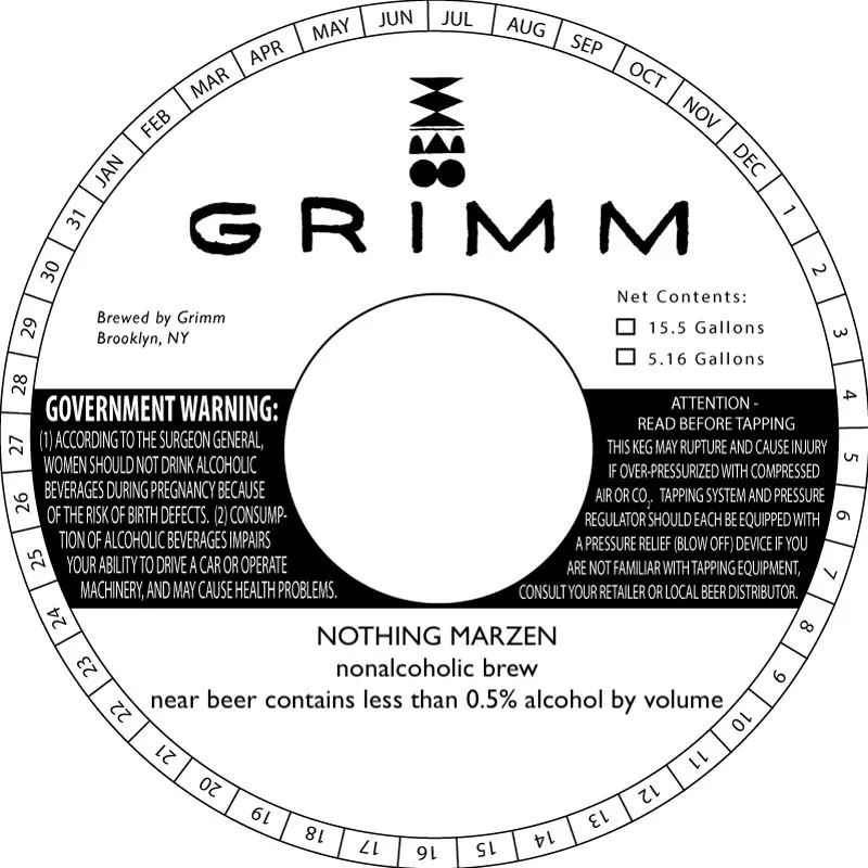 Nothing Marzen — full label as filed with TTB