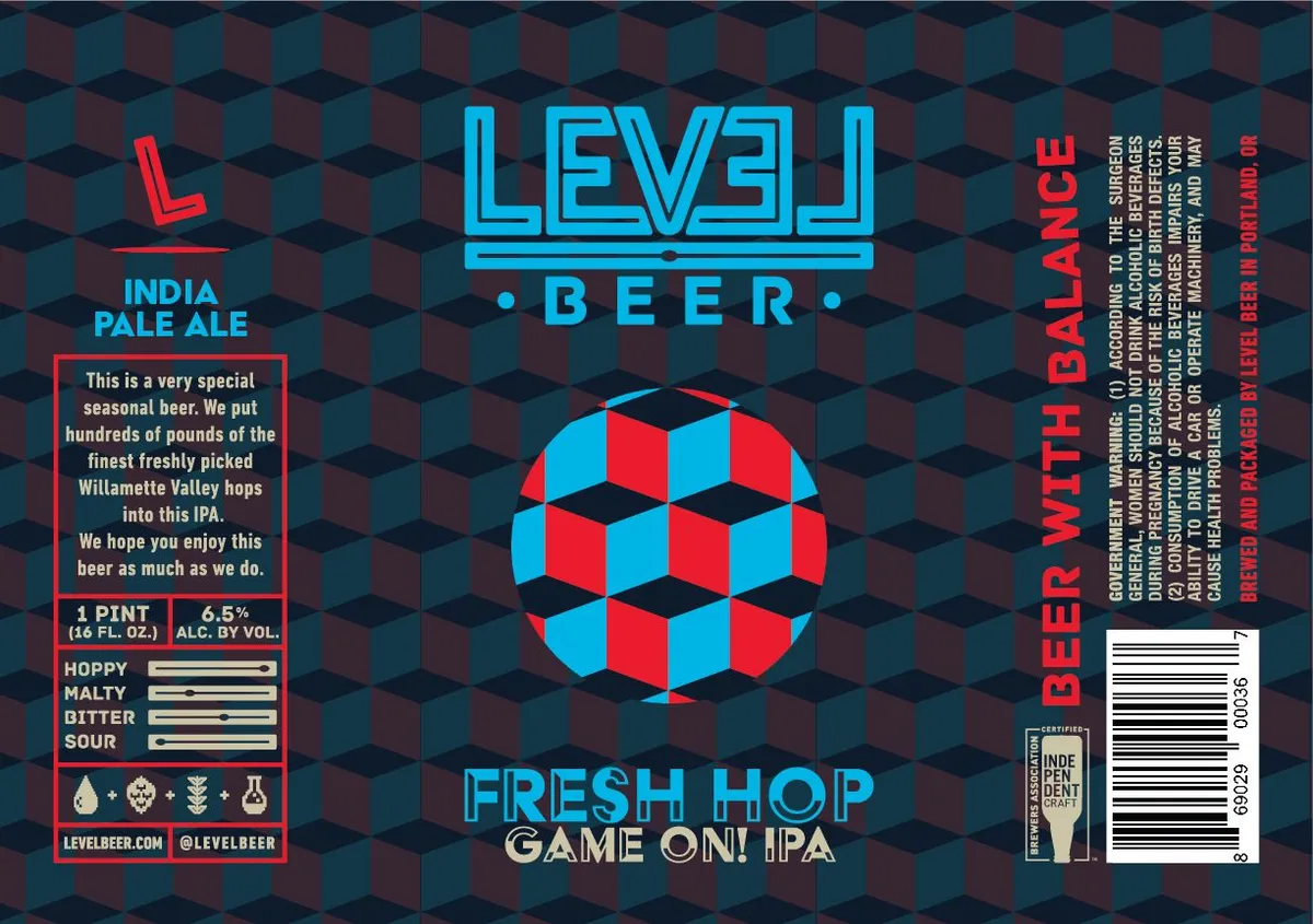 Fresh Hop Game On! IPA — full label as filed with TTB