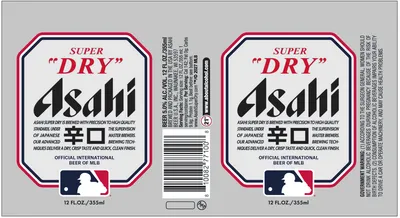 Asahi Super Dry label