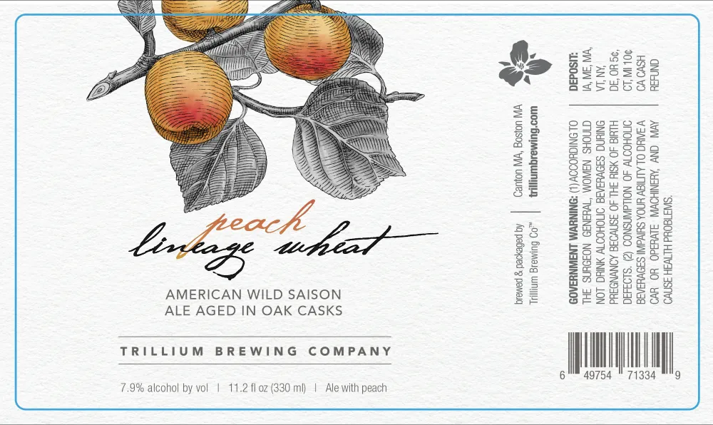 Peach Lineage Wheat — full label as filed with TTB