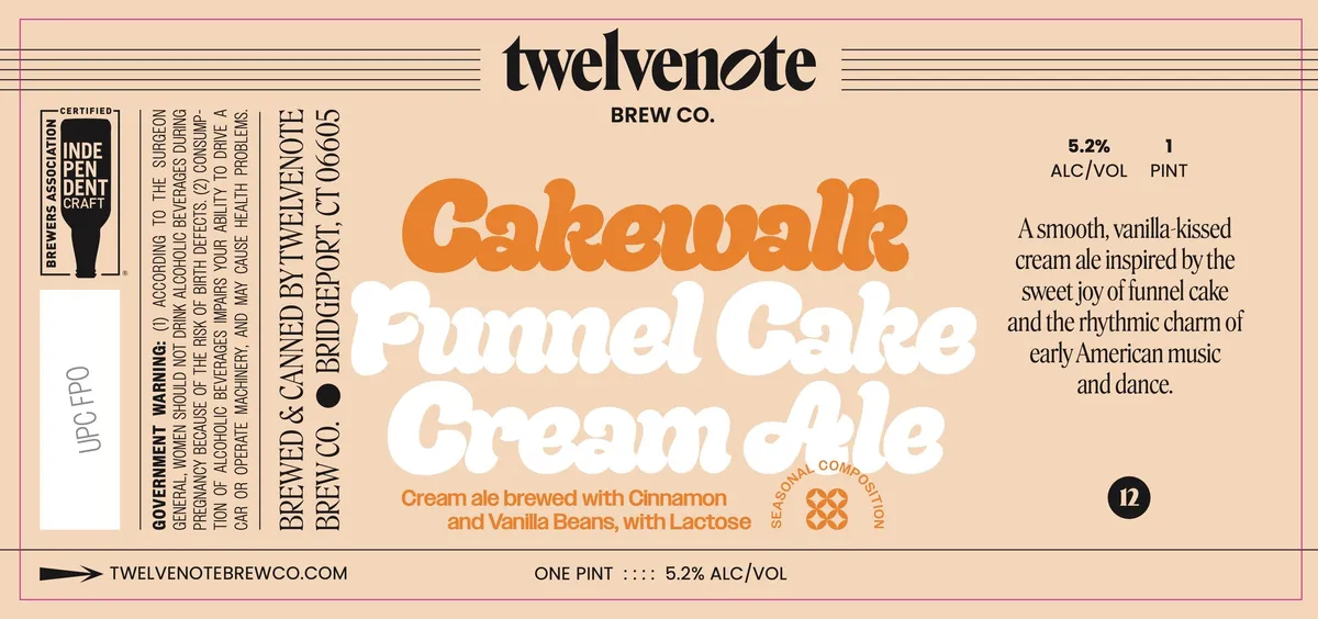 Cakewalk Funnel Cake Cream Ale — full label as filed with TTB