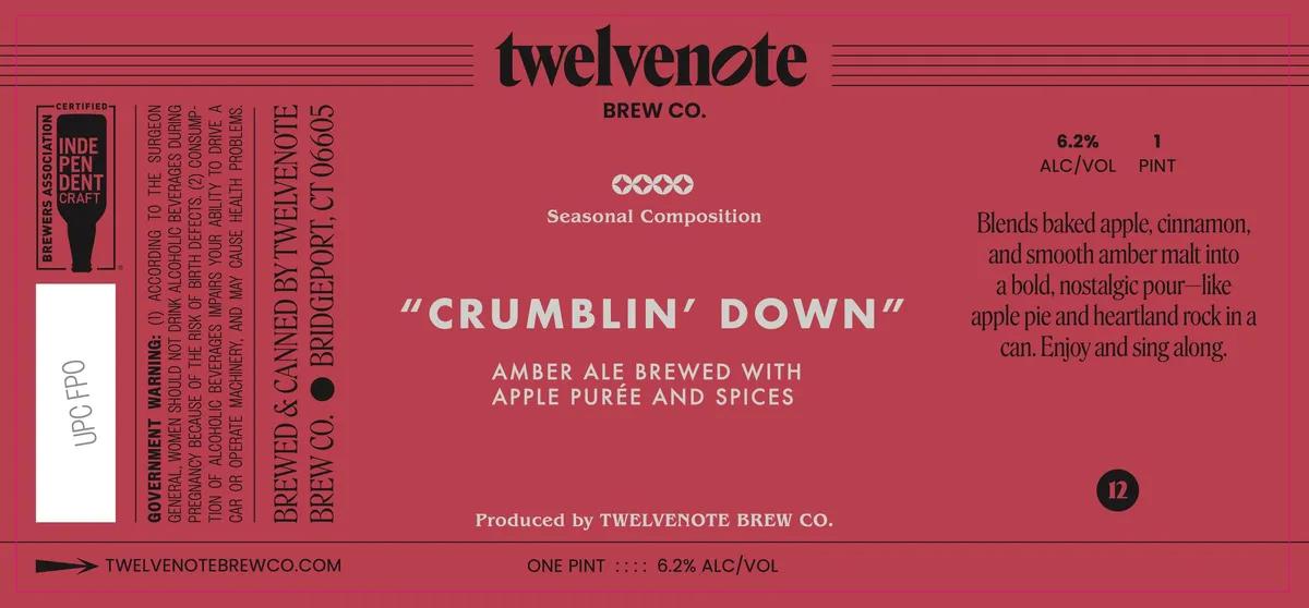 Crumblin' Down — full label as filed with TTB