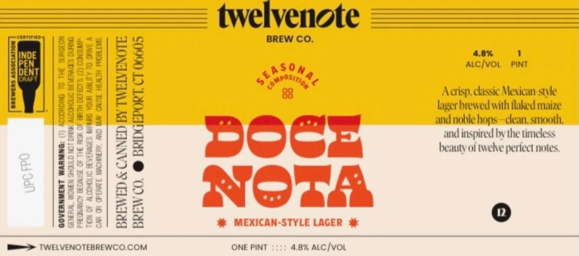 Doce Nota — full label as filed with TTB