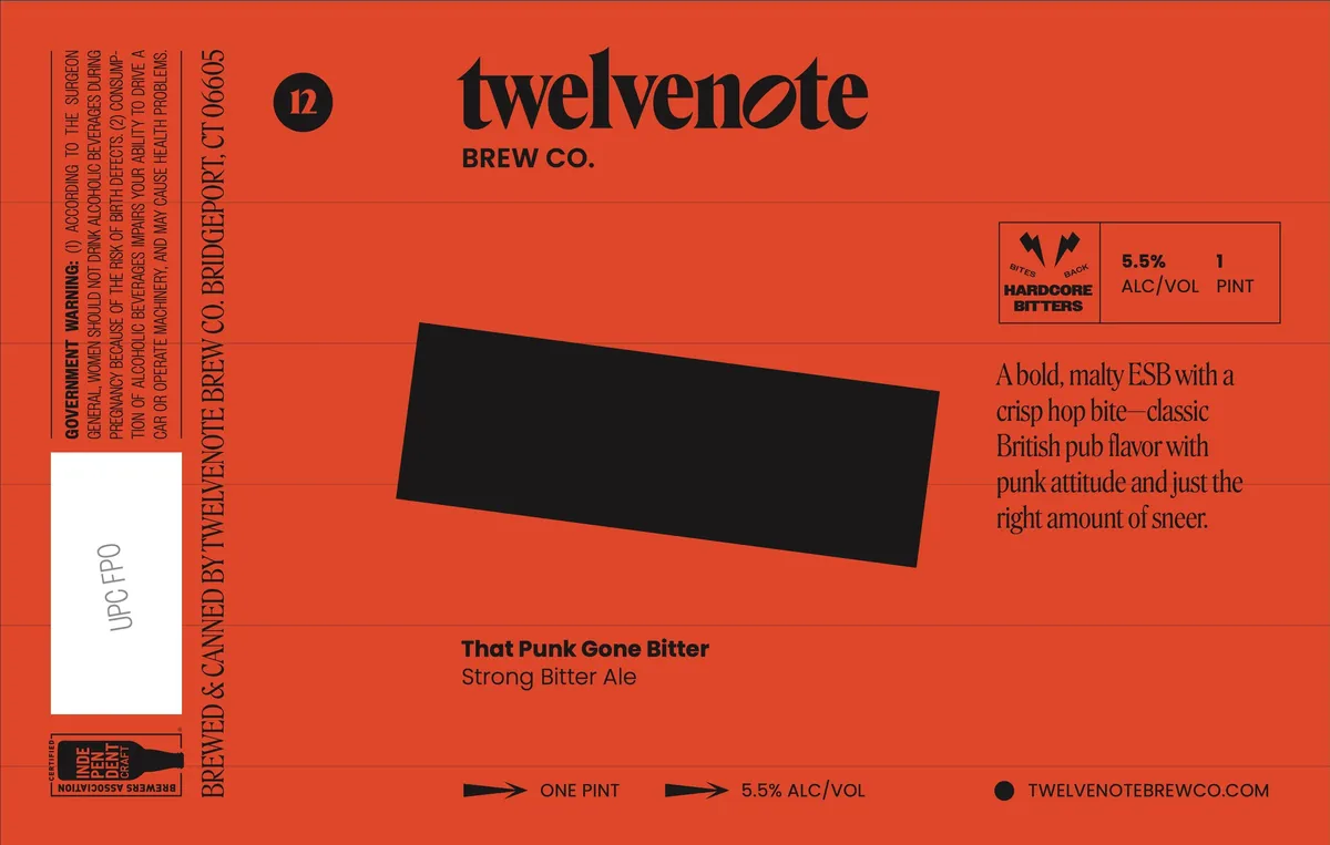 That Punk Gone Bitter — full label as filed with TTB