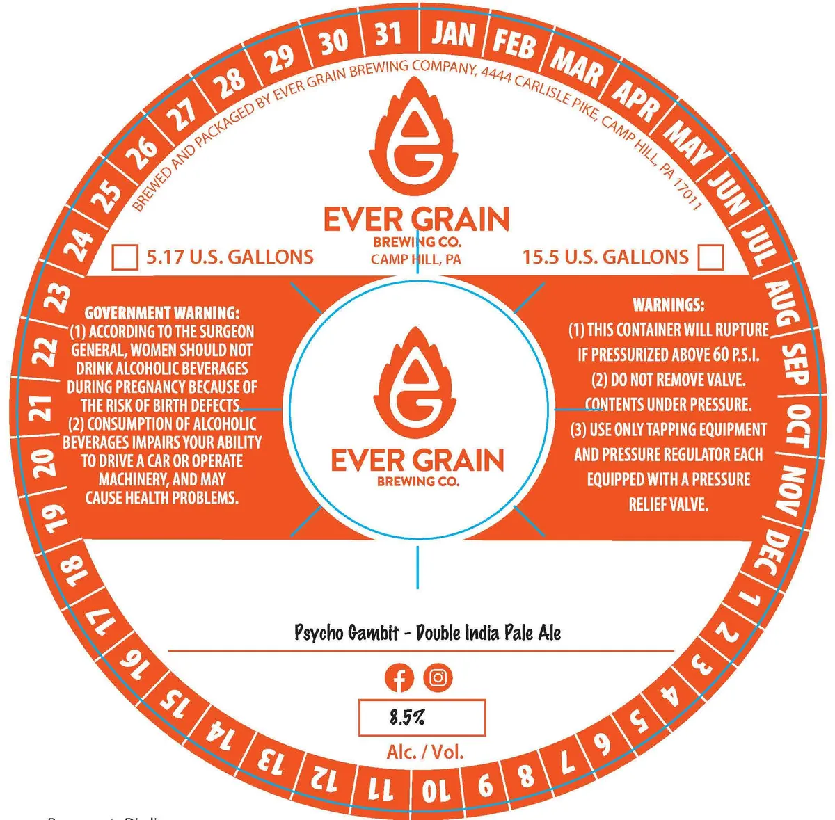 Psycho Gambit — full label as filed with TTB