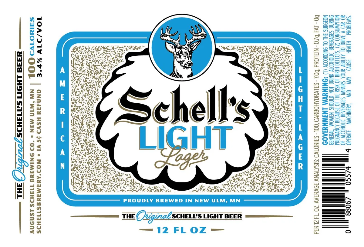 Schell's Light — full label as filed with TTB