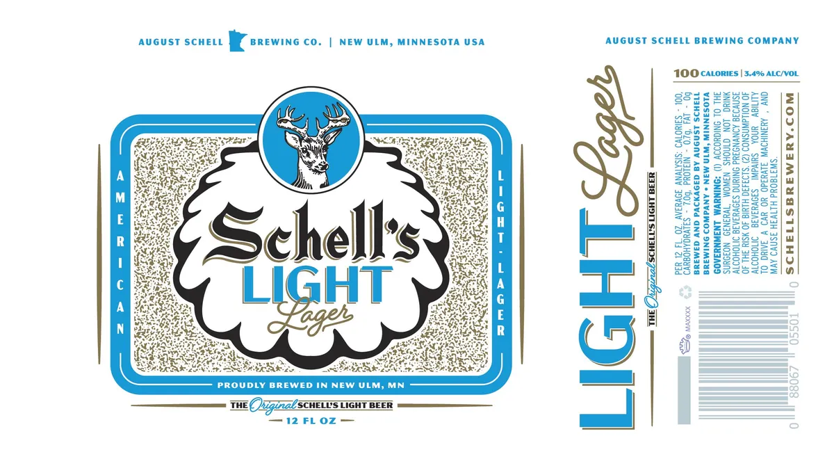 Schell's Light — full label as filed with TTB