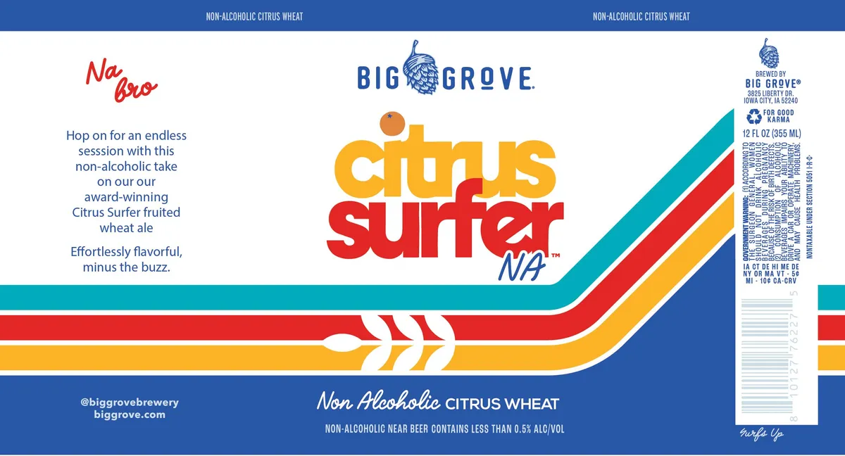 Citrus Surfer NA — full label as filed with TTB