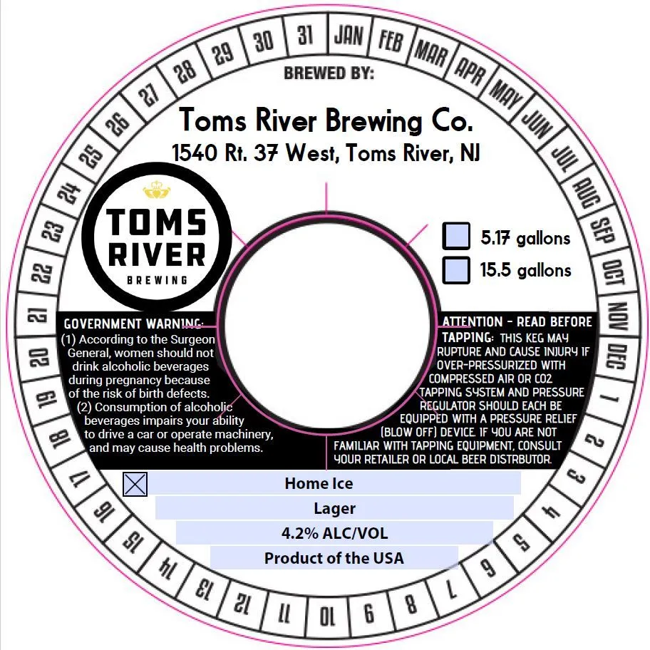 Home Ice — full label as filed with TTB