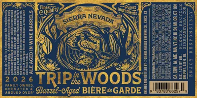 Trip in the Woods Barrel-Aged Bière de Garde label