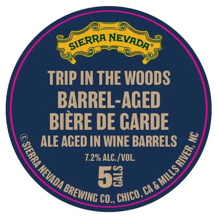 Trip in the Woods Barrel-Aged Bière de Garde — full label as filed with TTB