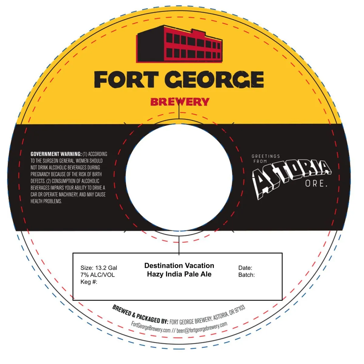 Destination Vacation — full label as filed with TTB