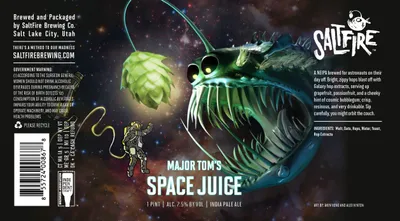 Major Tom's Space Juice label