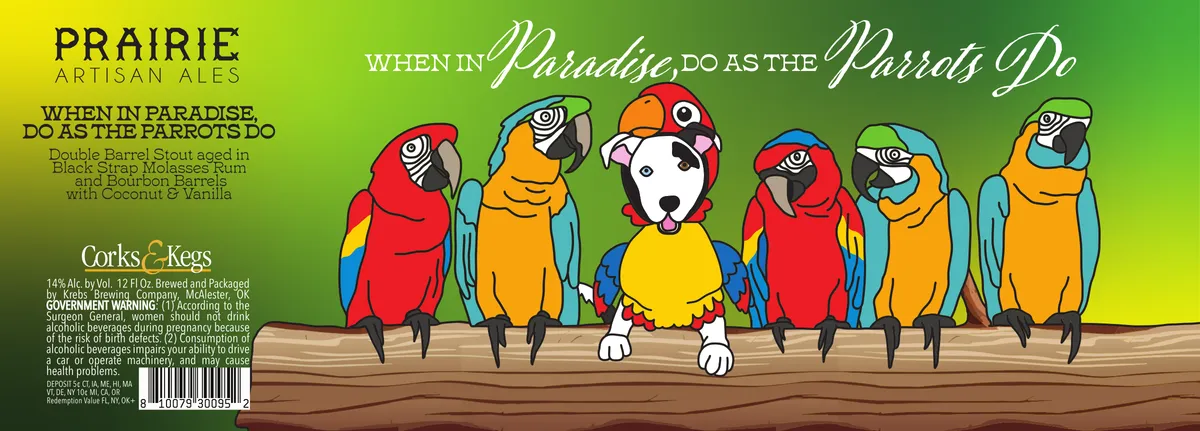 When In Paradise, Do As The Parrots Do — full label as filed with TTB