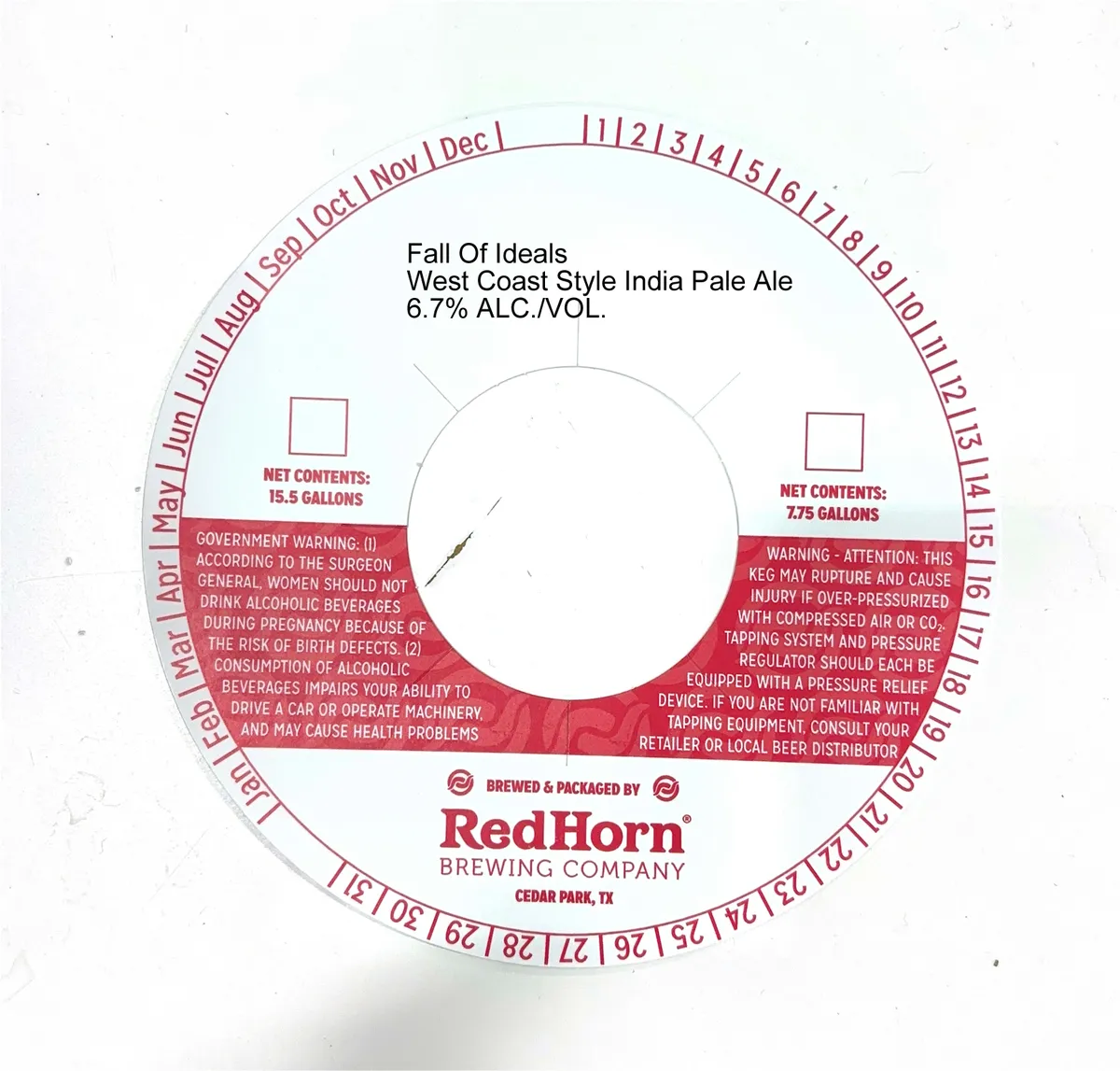Fall Of Ideals — full label as filed with TTB