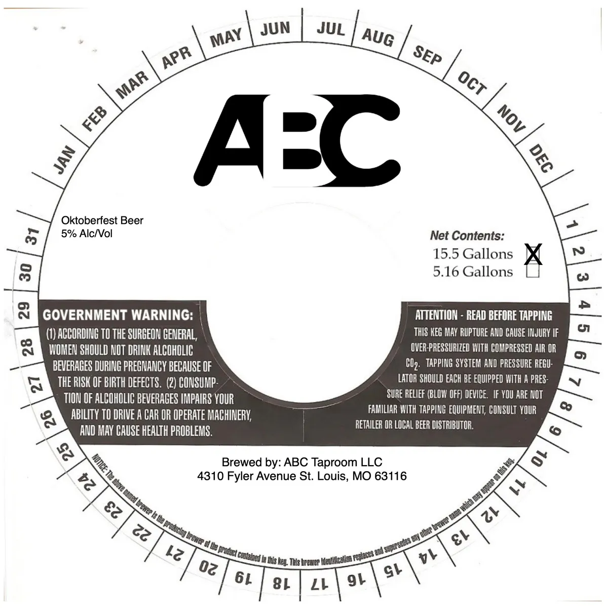 Oktoberfest — full label as filed with TTB